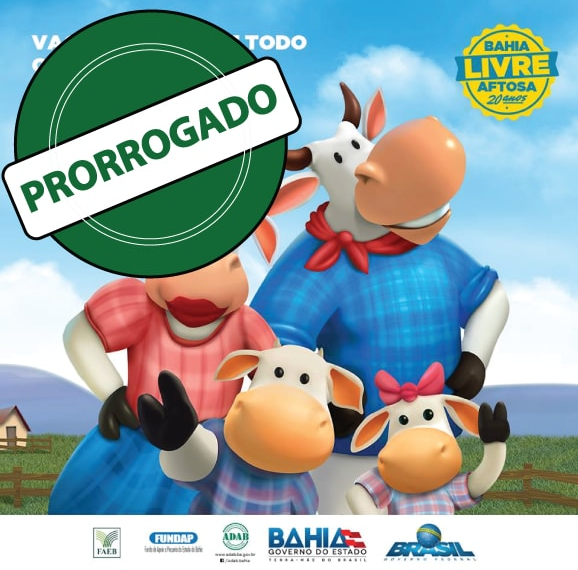 Vacinação contra Febre Aftosa será prorrogada por mais 15 dias