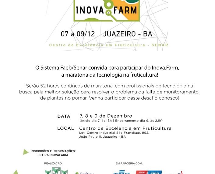 Maratona tecnológica para criação de soluções inovadoras para a fruticultura movimenta o Vale do São Francisco, neste final de semana