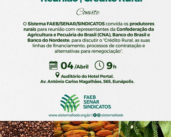 Crédito Rural é tema de reunião no Extremo Sul da Bahia