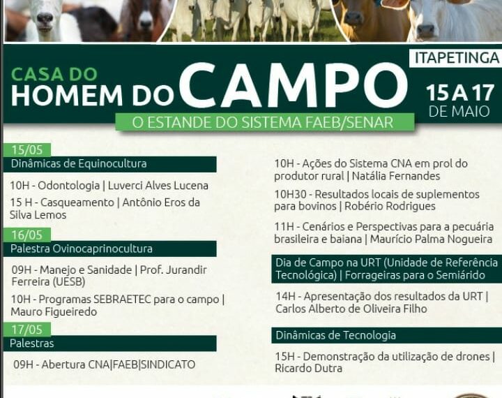 Casa do Homem do Campo promove atividades durante a 49ª Exposição Agropecuária da cidade de Itapetinga