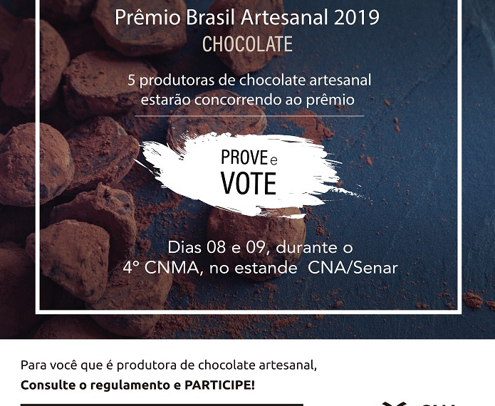 Sistema CNA/Senar lança prêmio Brasil Artesanal CHOCOLATE