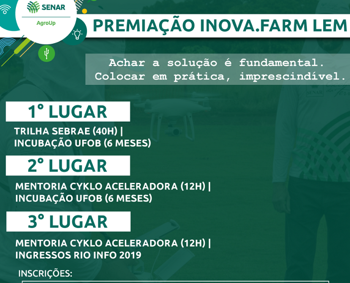 Divulgada a premiação do Inova.Farm LEM; inscrições ainda estão abertas.