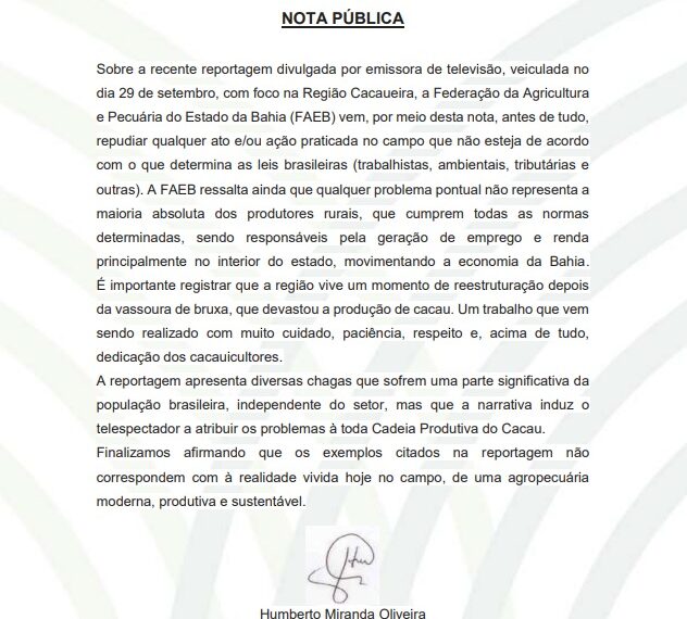 NOTA PÚBLICA – FAEB