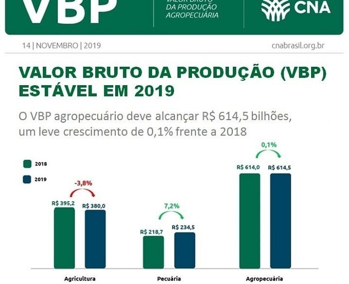 CNA prevê aumento de 7,2% no Valor Bruto da Produção pecuária em 2019