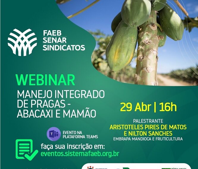 Webinar – Manejo Integrado de Pragas – Abacaxi e Mamão