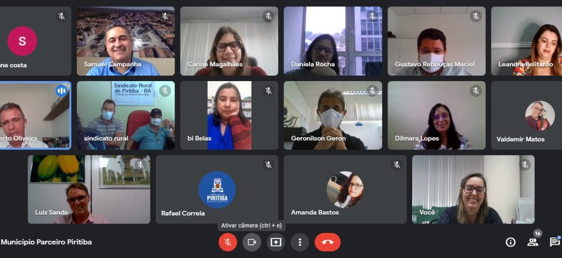 Presidente do Sistema Faeb/Senar participa de reunião virtual sobre o Programa “Município Parceiro” de Piritiba, Bahia