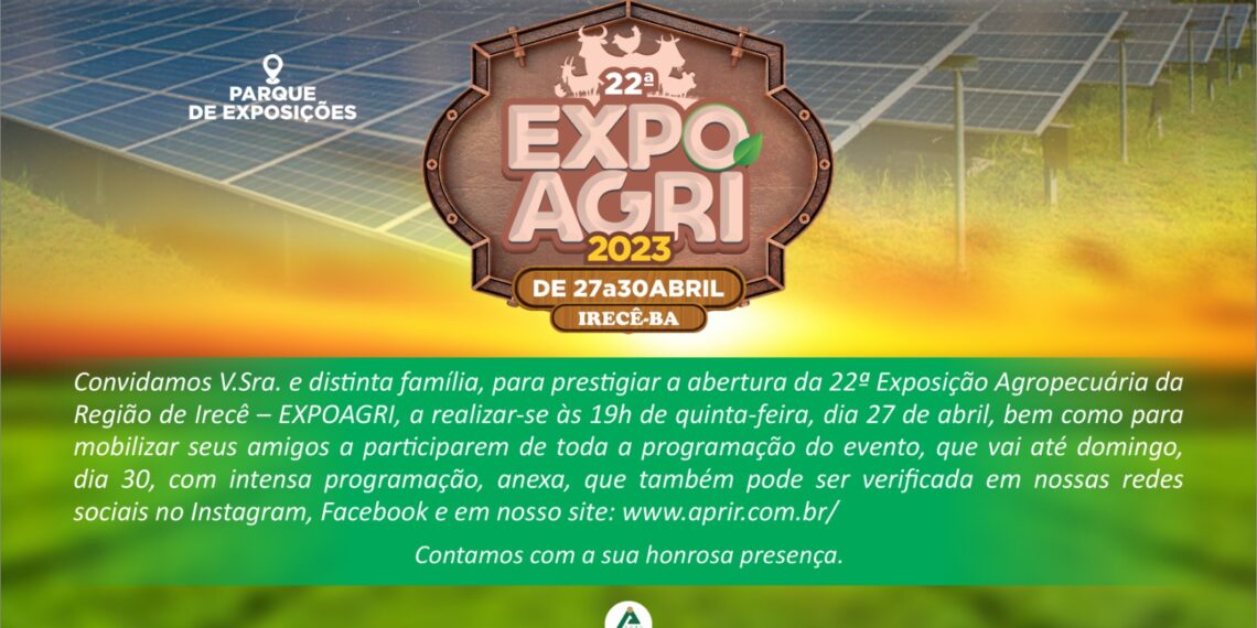 22a. Exposição Agropecuária da Região de Irecê – EXPOAGRI