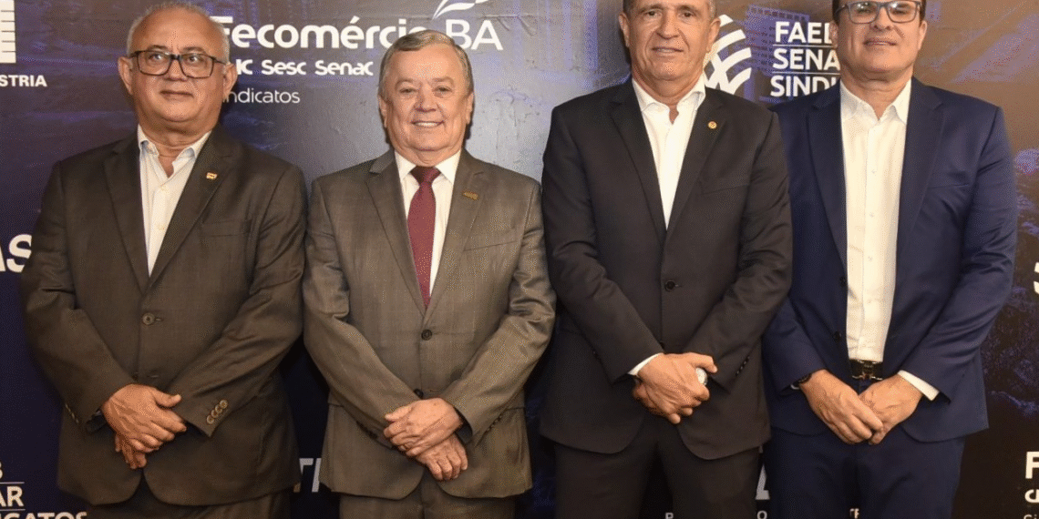 Presidentes da Fieb, Fecomércio, Faeb e Fetrabase