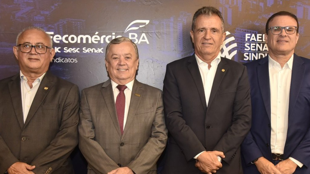 Presidentes da Fieb, Fecomércio, Faeb e Fetrabase