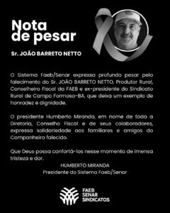 Nota de Pesar (Sr. João Barreto Neto)